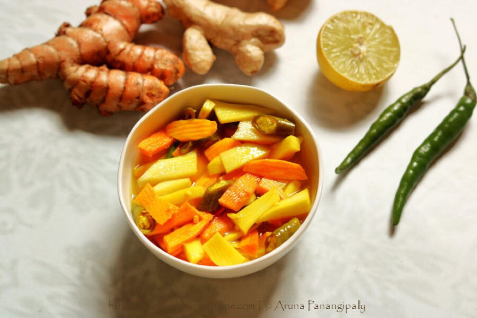 Fresh Turmeric Root & Mango - Ginger Pickle