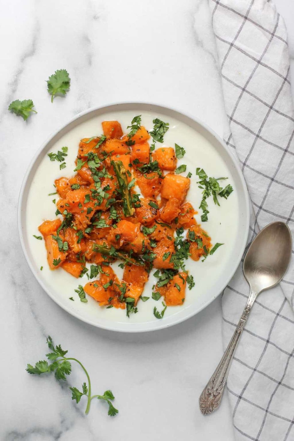 Red Pumpkin Curd Raita