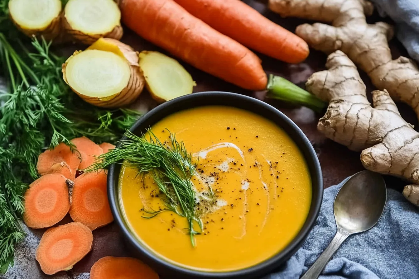 Turmeric Root, Ginger, Galangal Soup
