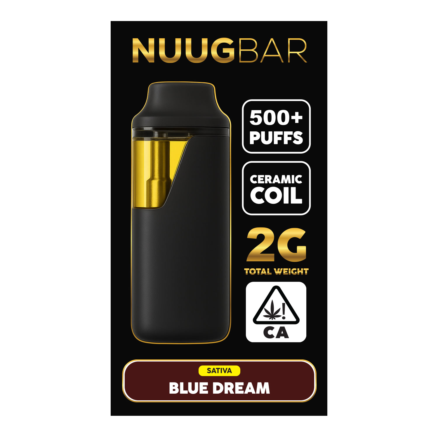 Blue Dream - NUUG BAR - 2G Disposable Vape - THC