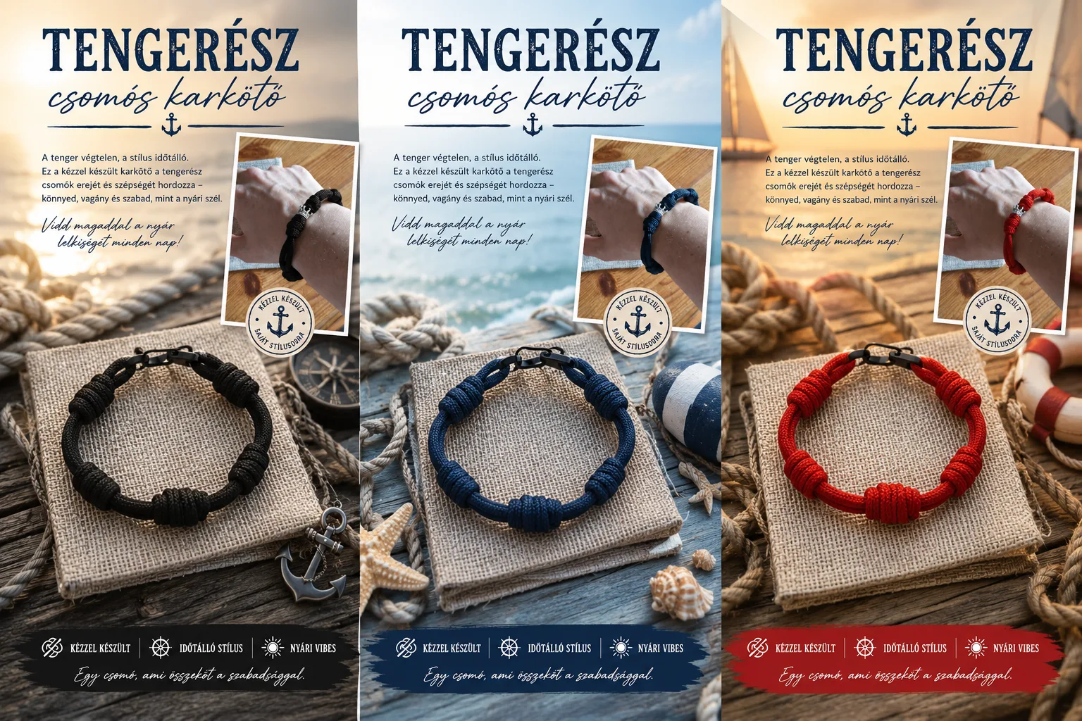 Tengerész csomós karkötő 1