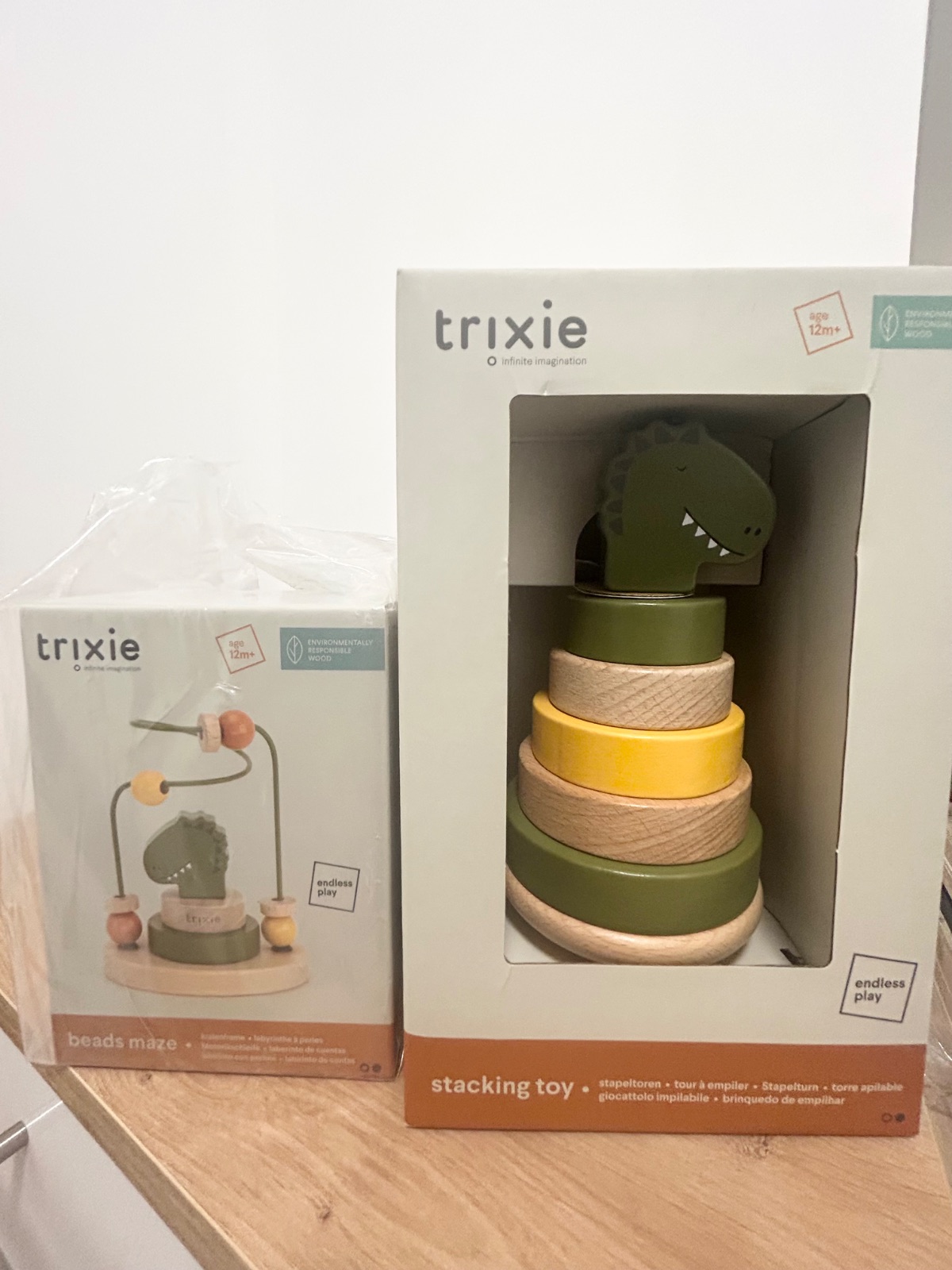 Trixie Készségfejlesztő fa játékok-Golyóvezető+ toronyépítő 1