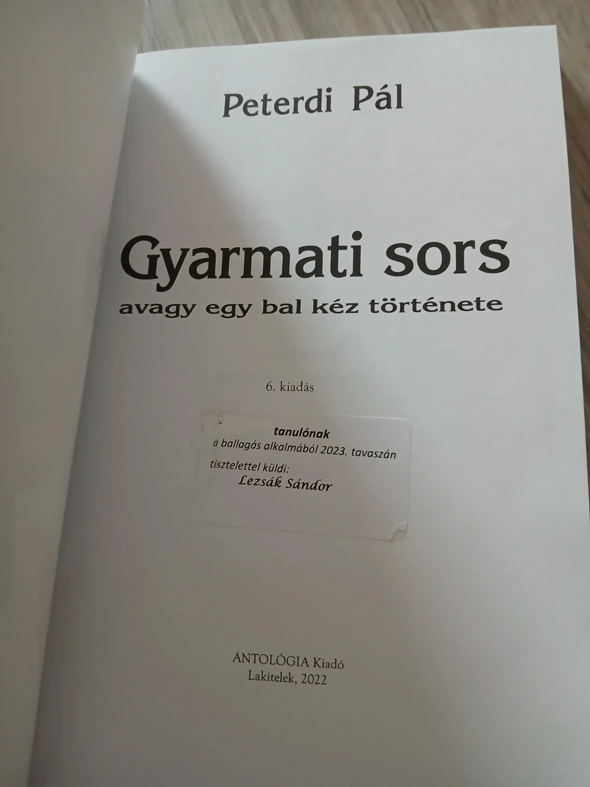 Peterdi Pál: Gyarmati sors avagy egy bal kéz története 4