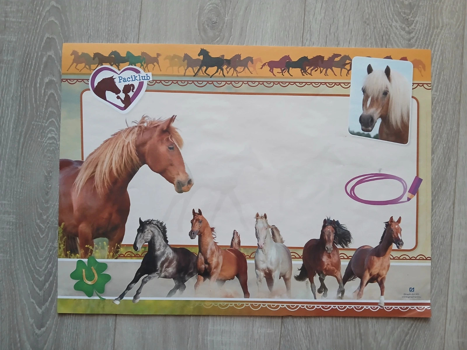 Lovas rajzolós alátét íróasztalra 1