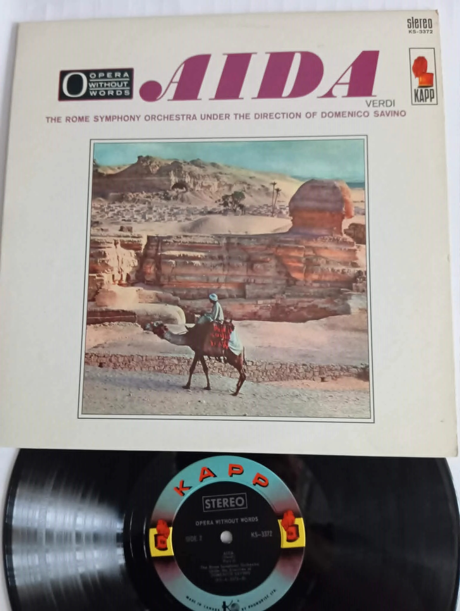 Verdi, Domenico Savino, Rome Symphony Orchestra - The Music of Aida (LP)(115ND1) 1