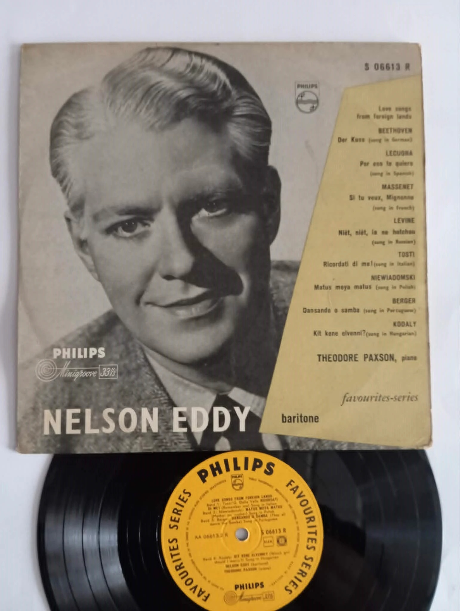 Nelson Eddy - Theodore Paxson - Love Songs From Foreign Lands (10", Album, Mono)(11528) 1