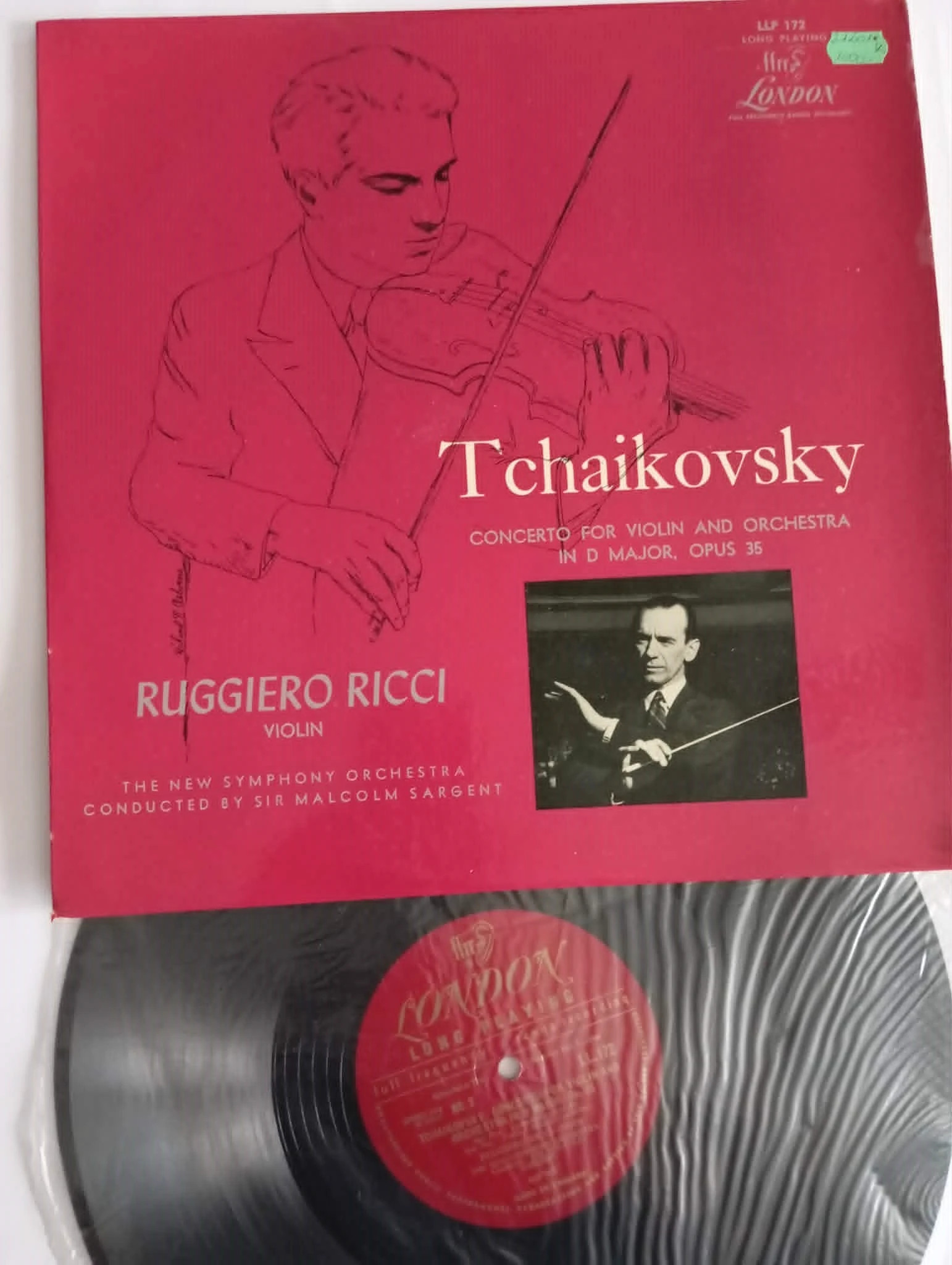 Ricci, Sargent, Tchaikovsky,- Concerto For ViolinIn D Major, Opus 35 (LP, Mono, RE)(11528) 1