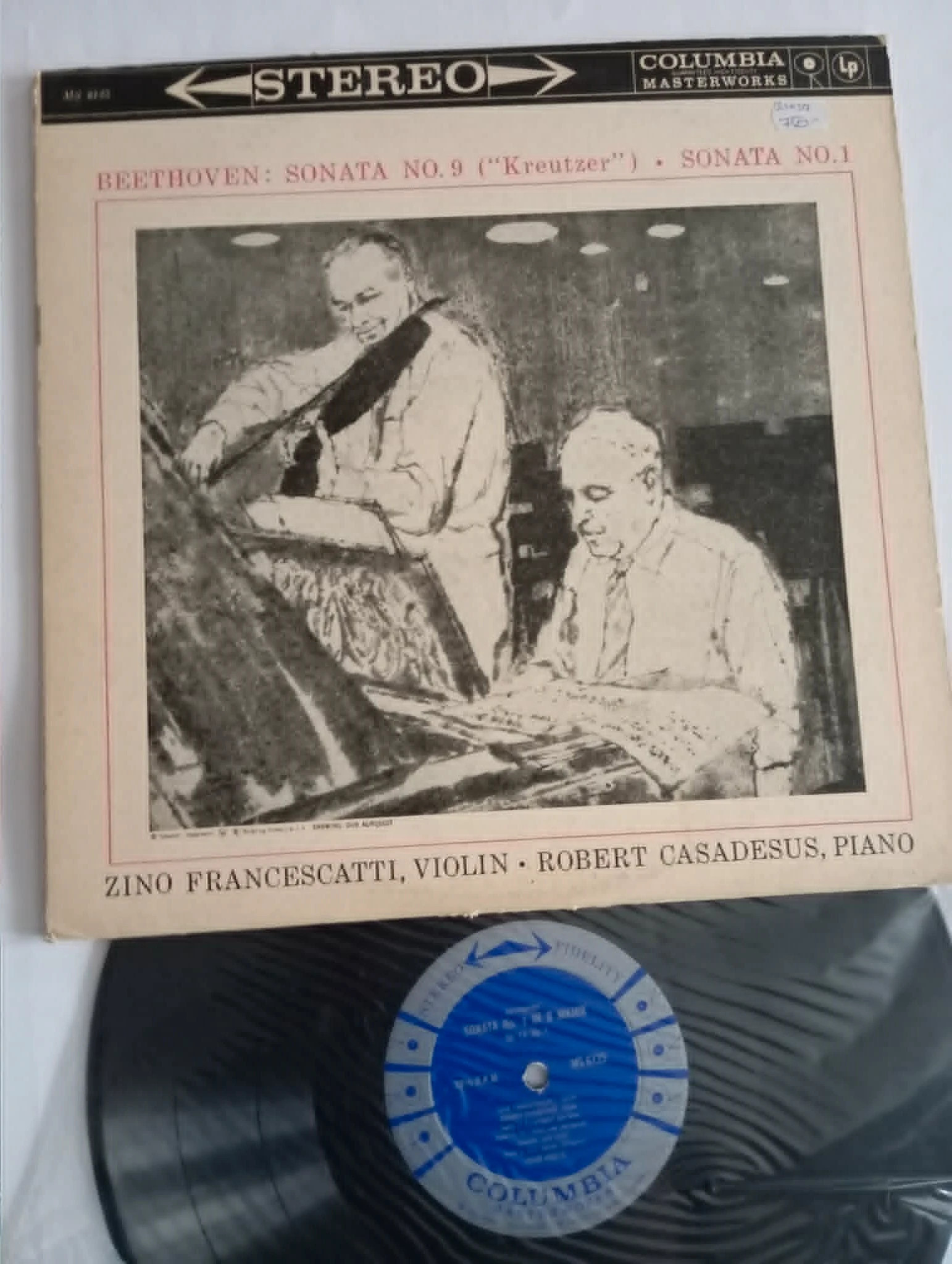 Beethoven, Zino Francescatti, Casadesus - Sonata No. 9 ("Kreutzer")Sonata No. 1 (LP)(115ND1) 1