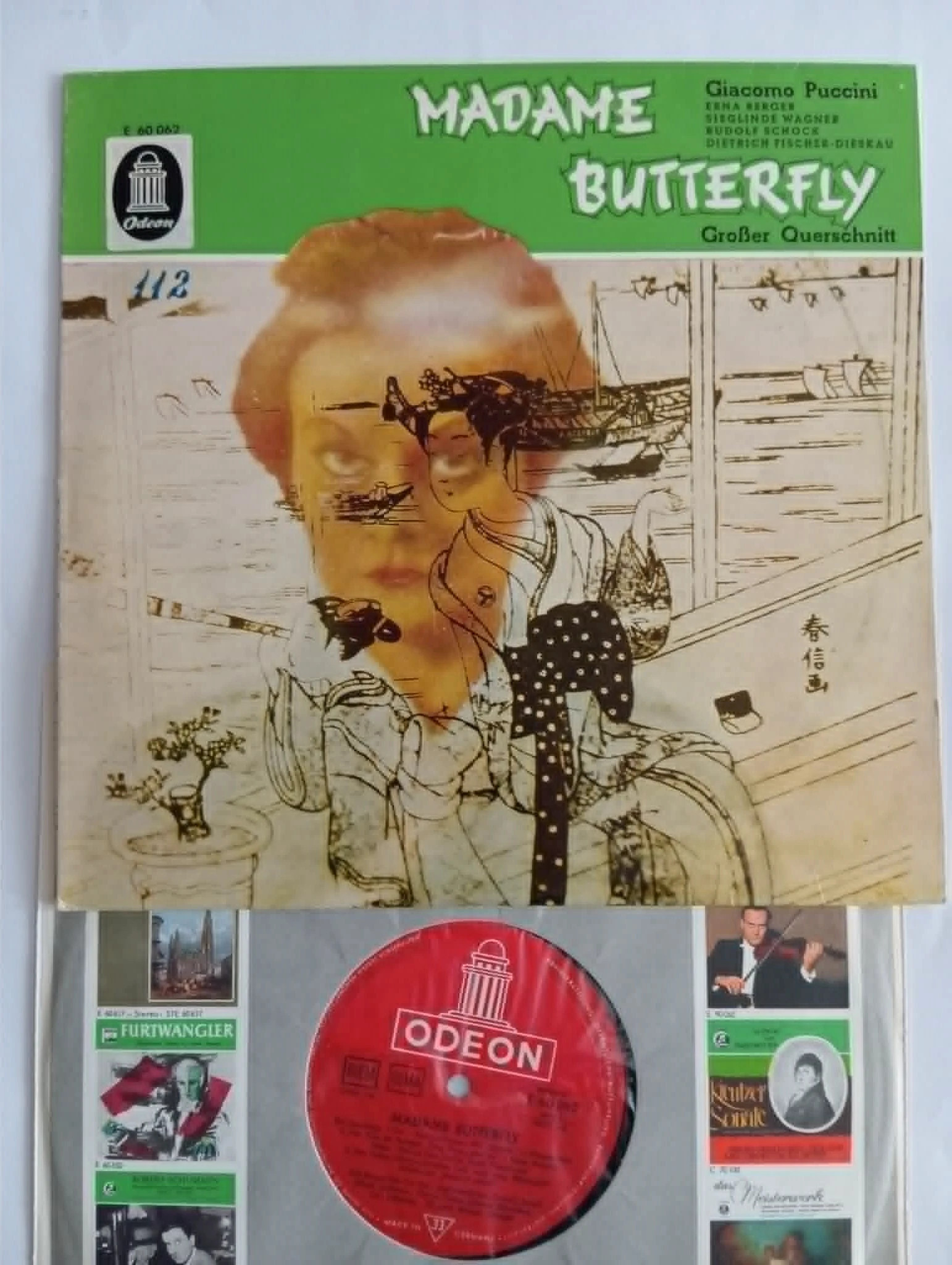 Puccini,Berger, Wagner, Schock, Fischer-Dieskau - Madame Butterfly(10", Album, Mono)(115ND1) 1