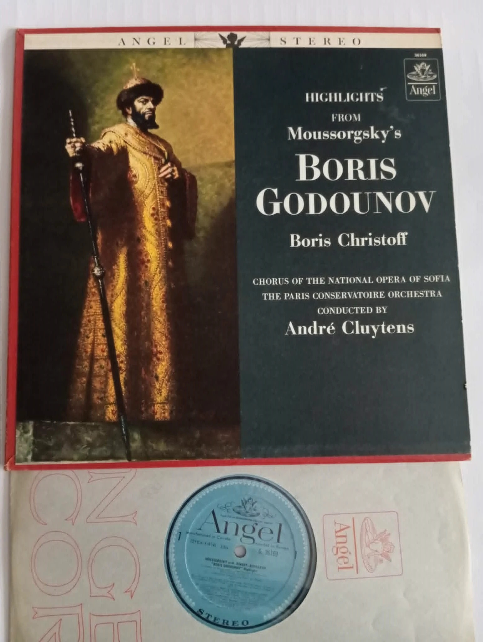 Moussorgsky -Christoff,Paris Conservatoire Orch.,Cluytens - Boris Godunov (LP)(115ND1) 1