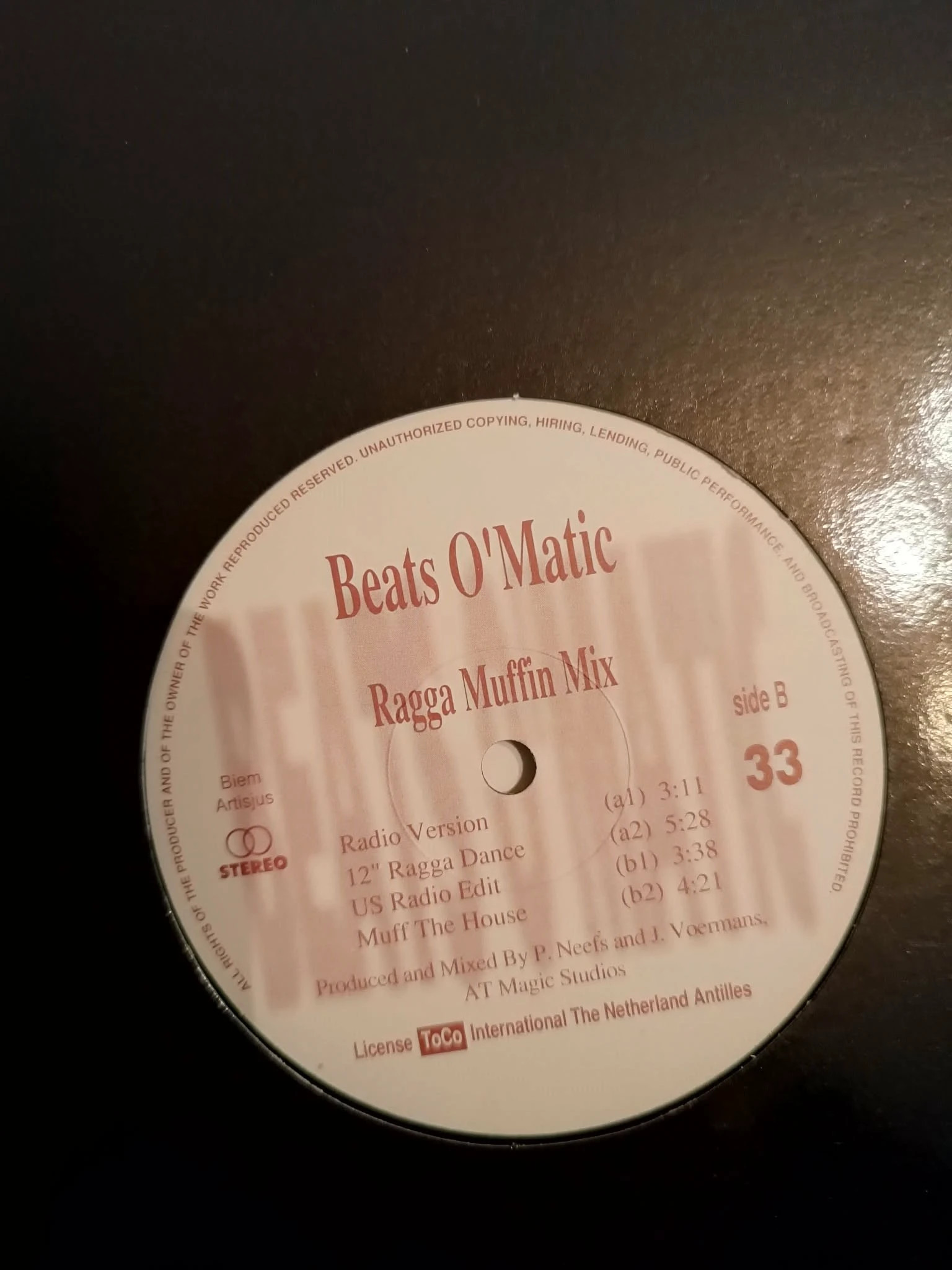 Beats-O-Matic - Ragga Muffin Mix (12", EP) 1