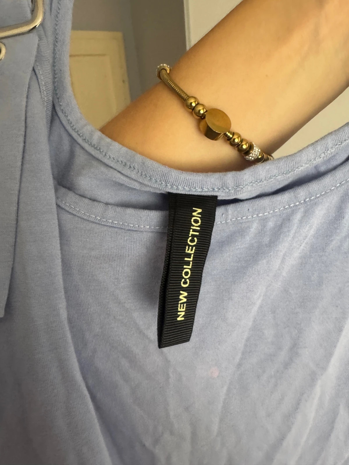 Babakék pántos pamut body – XS/S 4