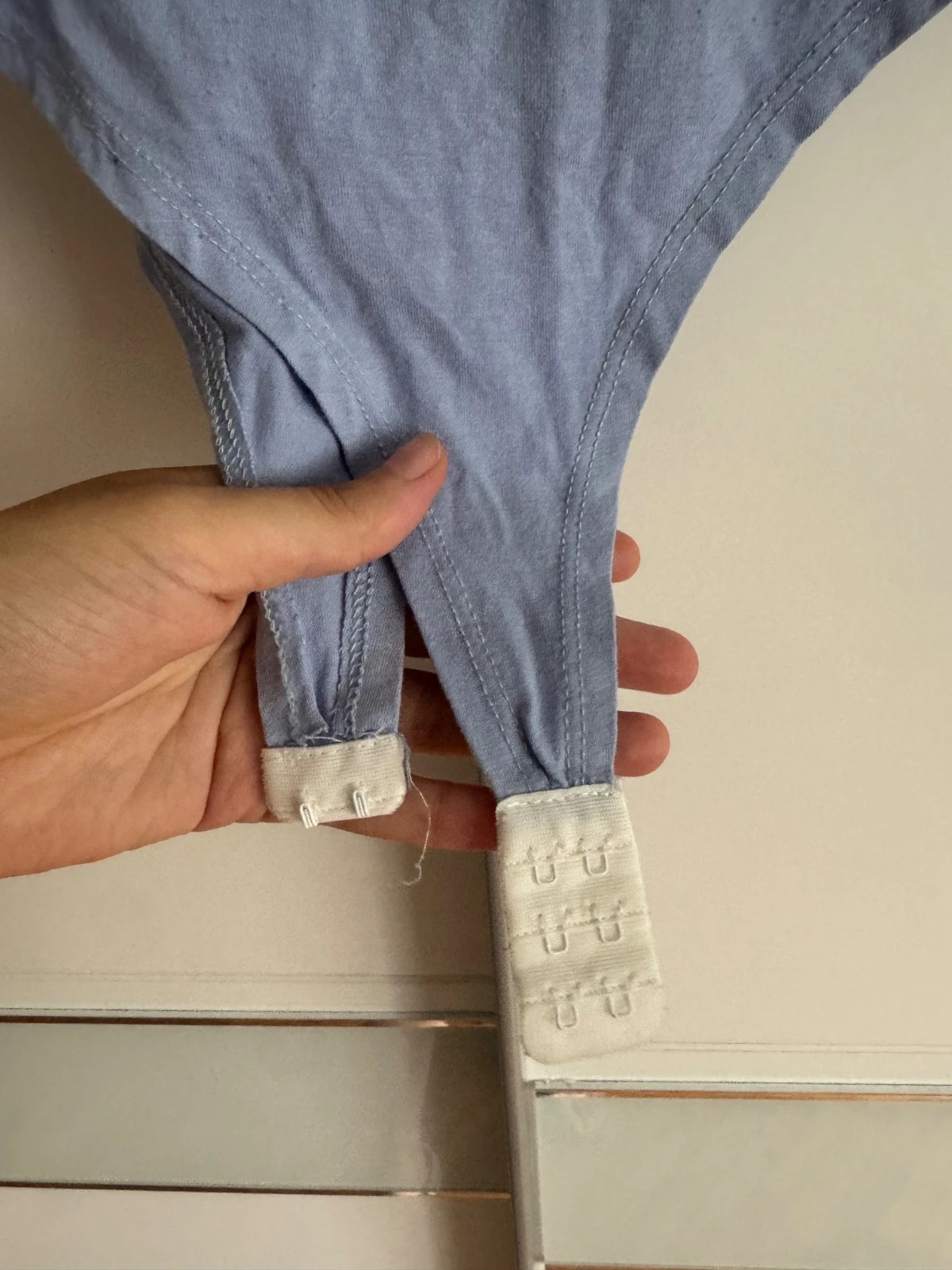 Babakék pántos pamut body – XS/S 3