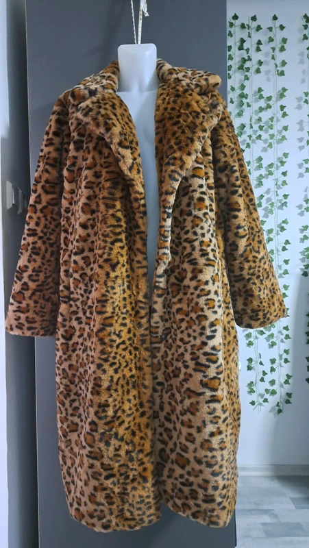 UPPIN leopárdmintás hosszú szőrmebunda 1