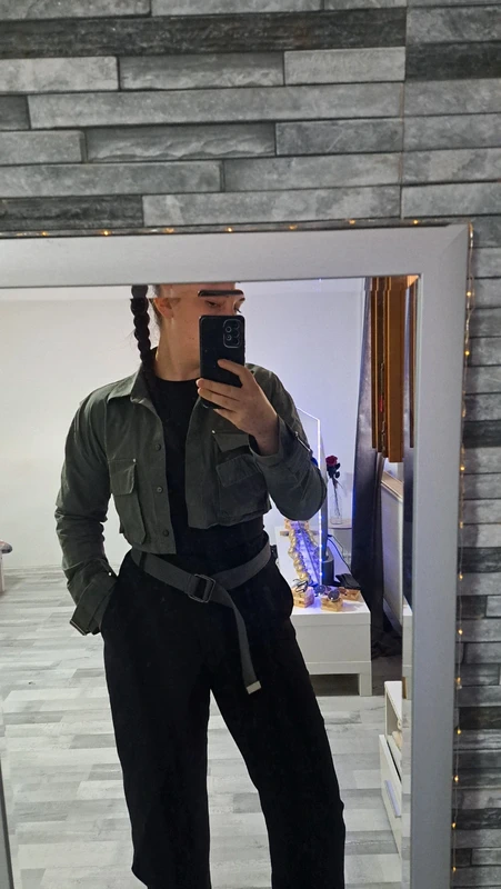 Zara crop khaki dzseki 1