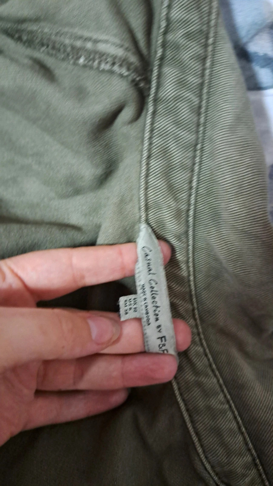 F&F Khaki / Olajzöld átmeneti farmer dzseki szegecsekkel (EUR 38 / M) 3