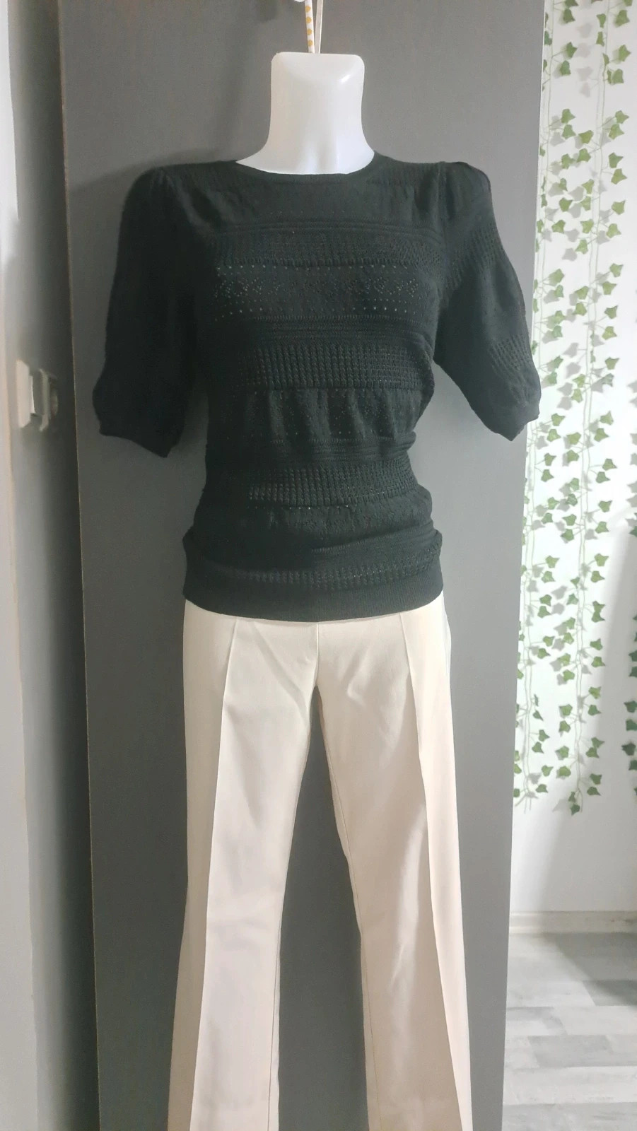 Mayo Chix egyenes szárú nadrág+ Dorothy Perkins kötött felső szett S-M méretre 1