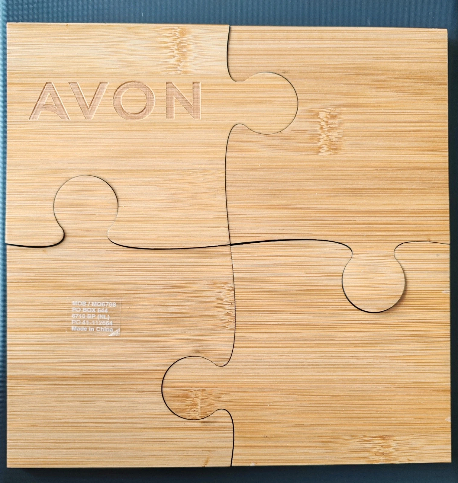 Új! Bambusz puzzle poháralátét készlet 1