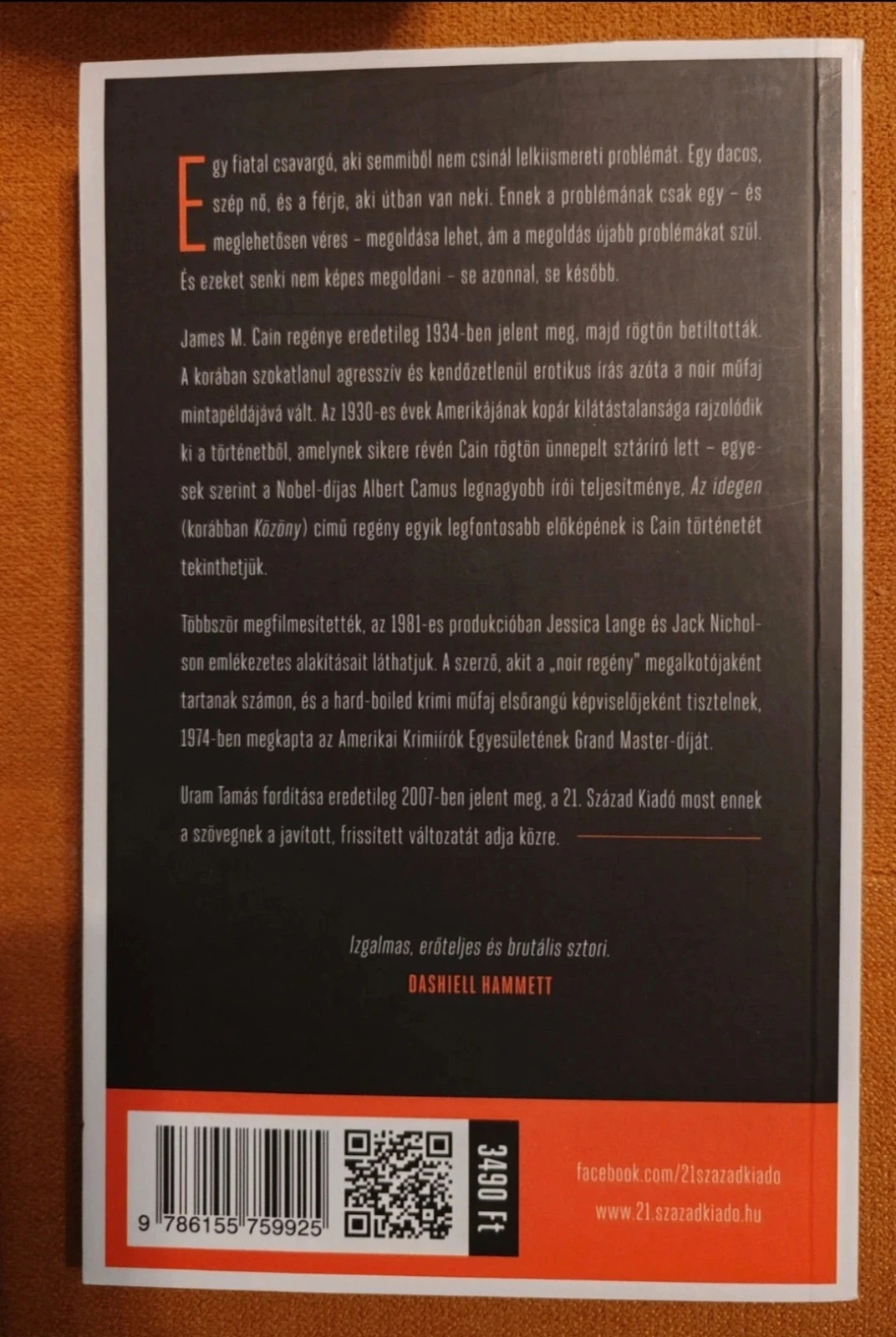 Új! James M. Cain - A postás mindig kétszer csenget 2
