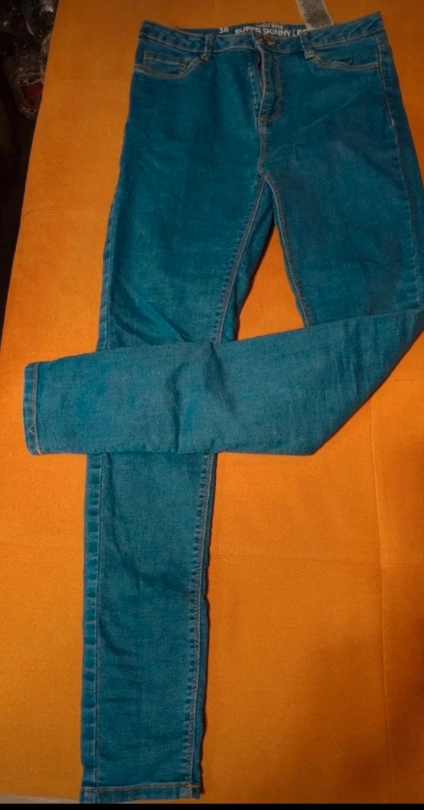 Indigókék super skinny női farmer 1
