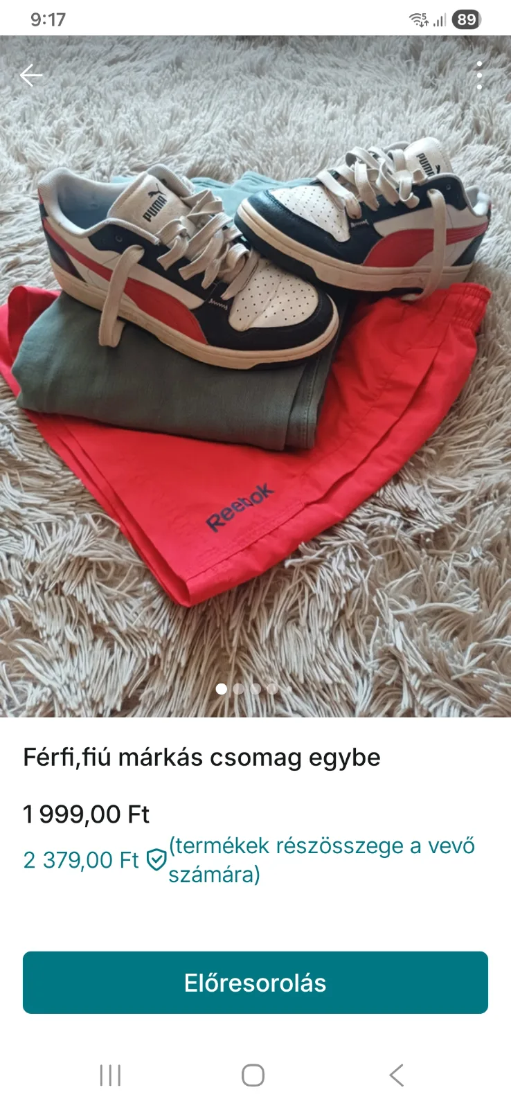 Ruhacsomag egybe eladó 1