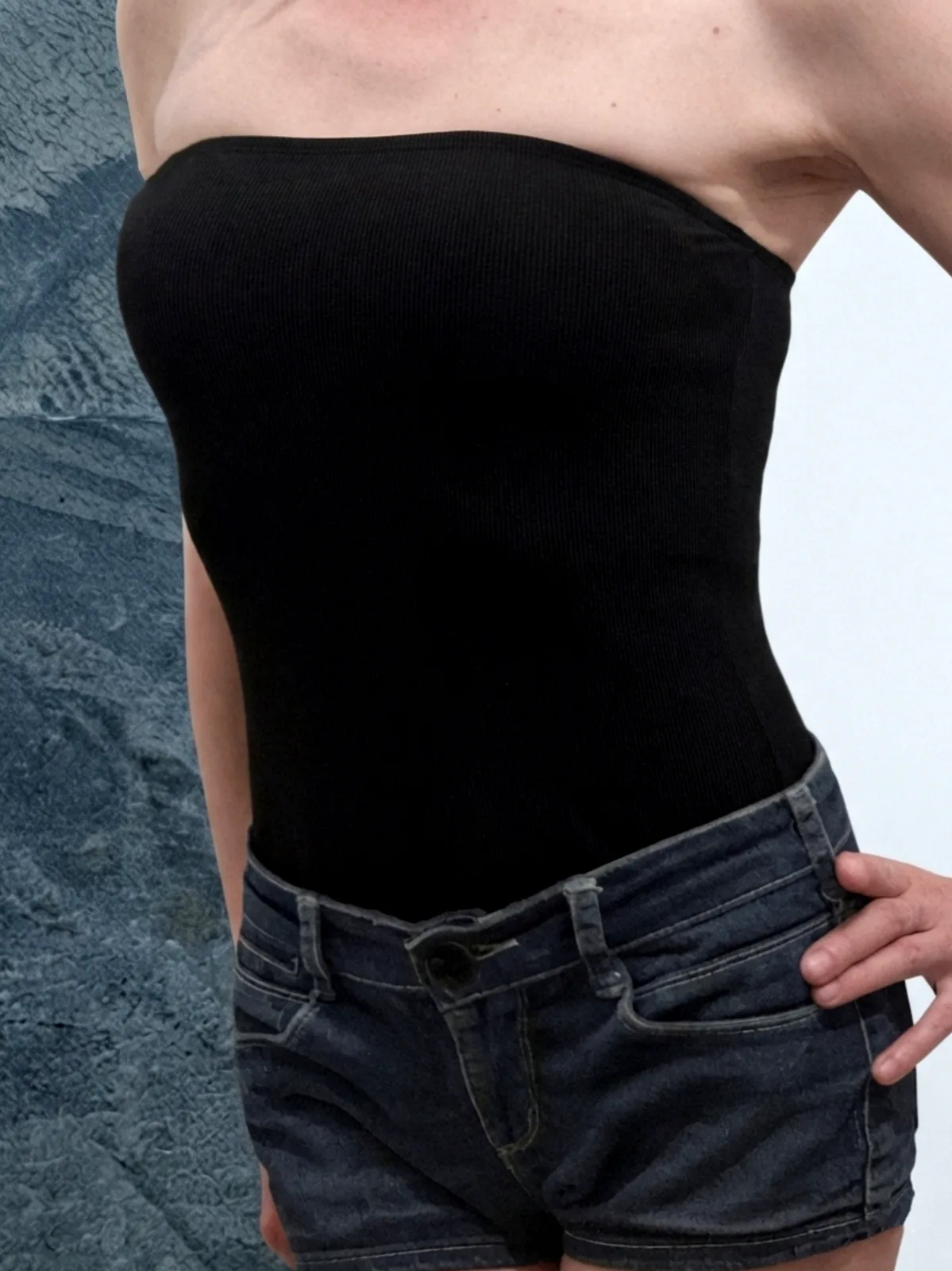 Fekete pánt nélküli body 1