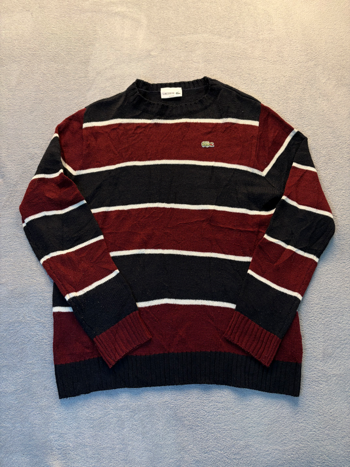 Lacoste fekete vörös púlóver 1