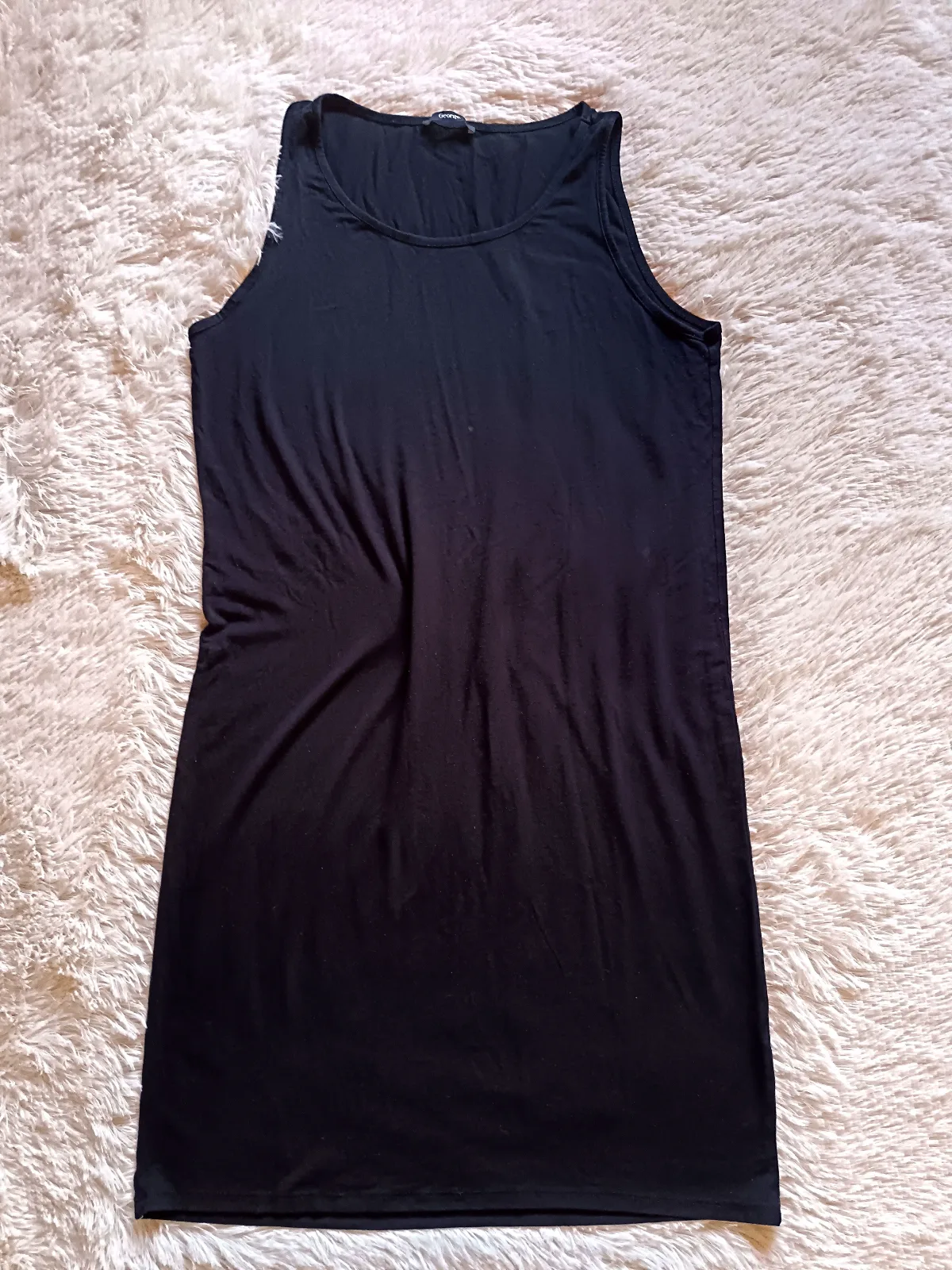 George fekete ujjatlan midi ruha - 4XL, csinos fazon. 2