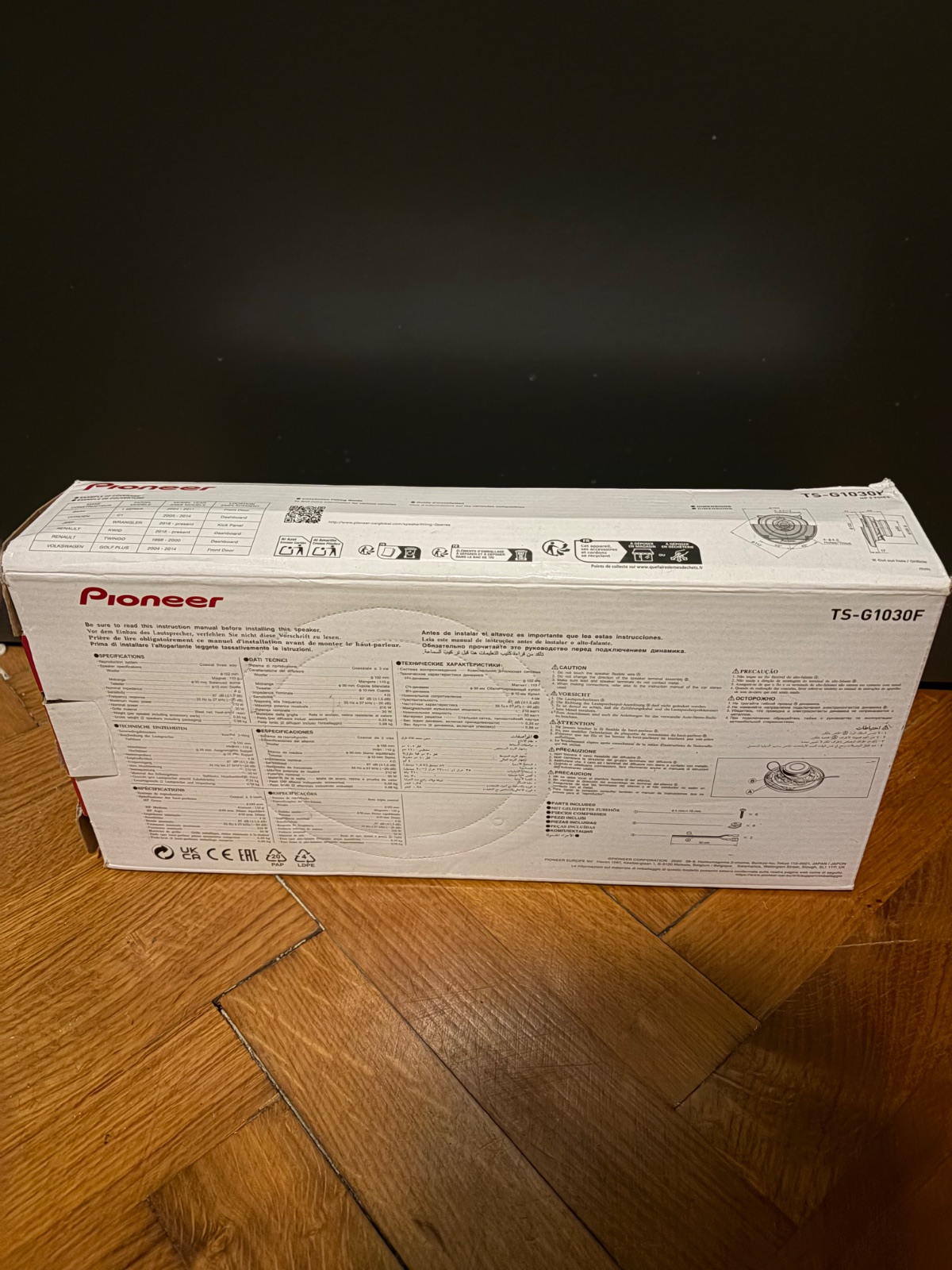 Autós hangszórók 10cm / 100mm 3 utas 4Ohm 30W RMS Pioneer TS-G1030F 2