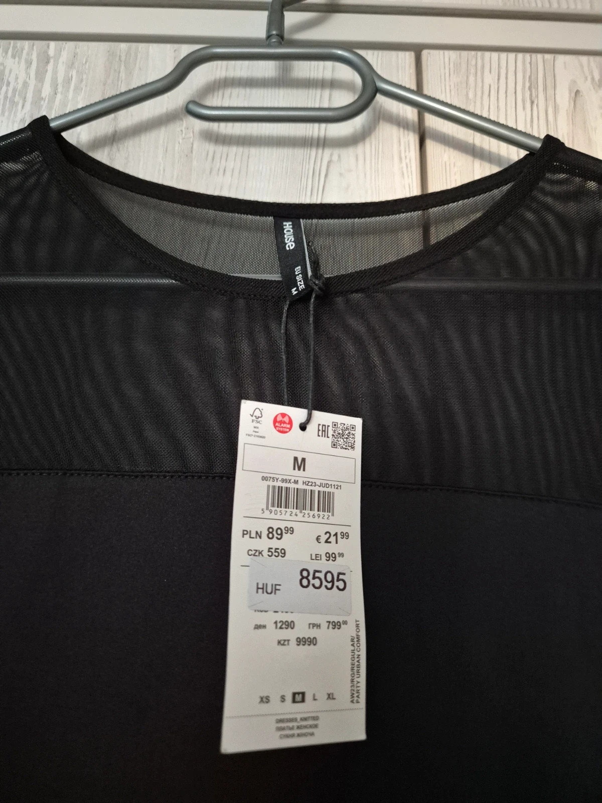 Elegáns fekete női miniruha, 38 2