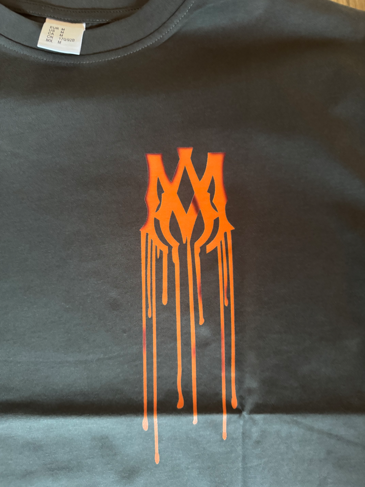 AMIRI Black Drip Logo T-Shirt Size M 2