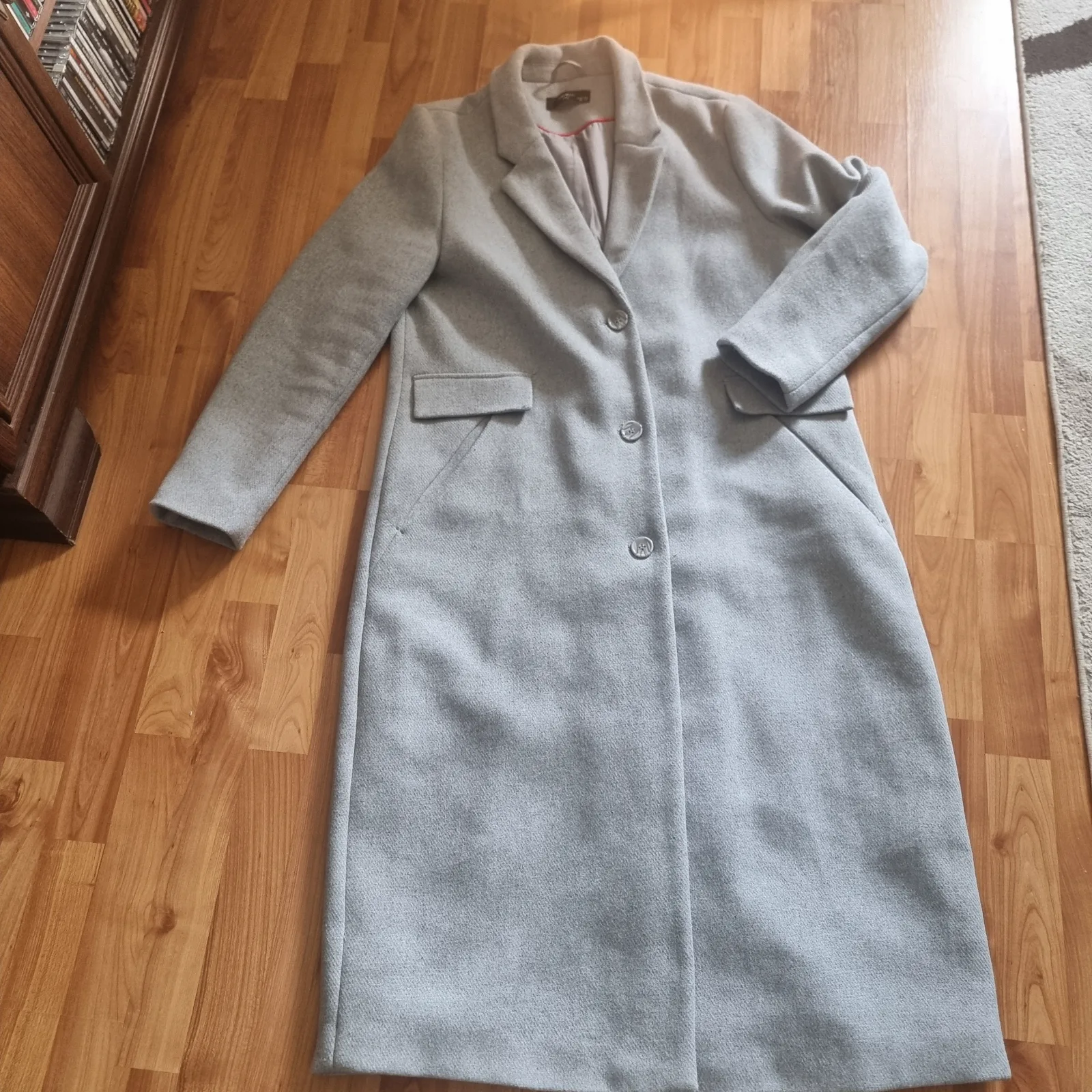 Világosszürke hosszú blazer kabát 2