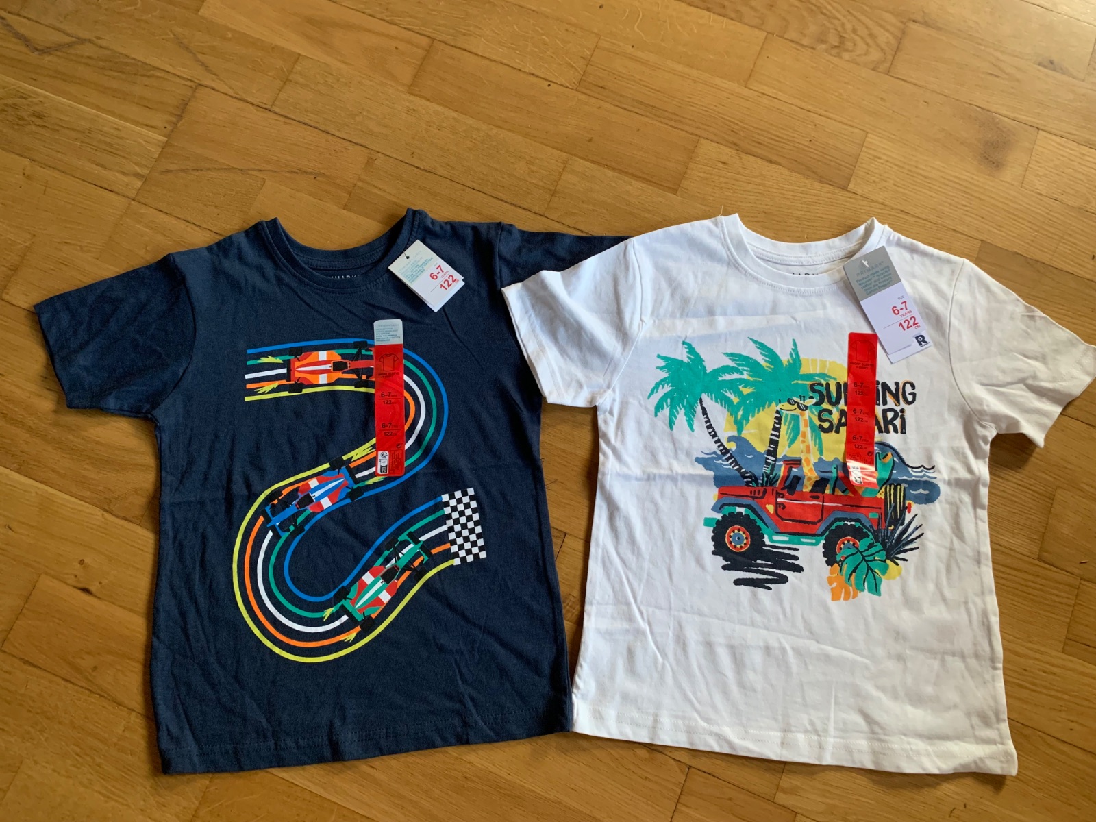 6/7 év (122) Primark póló-2 darab,Új! 1
