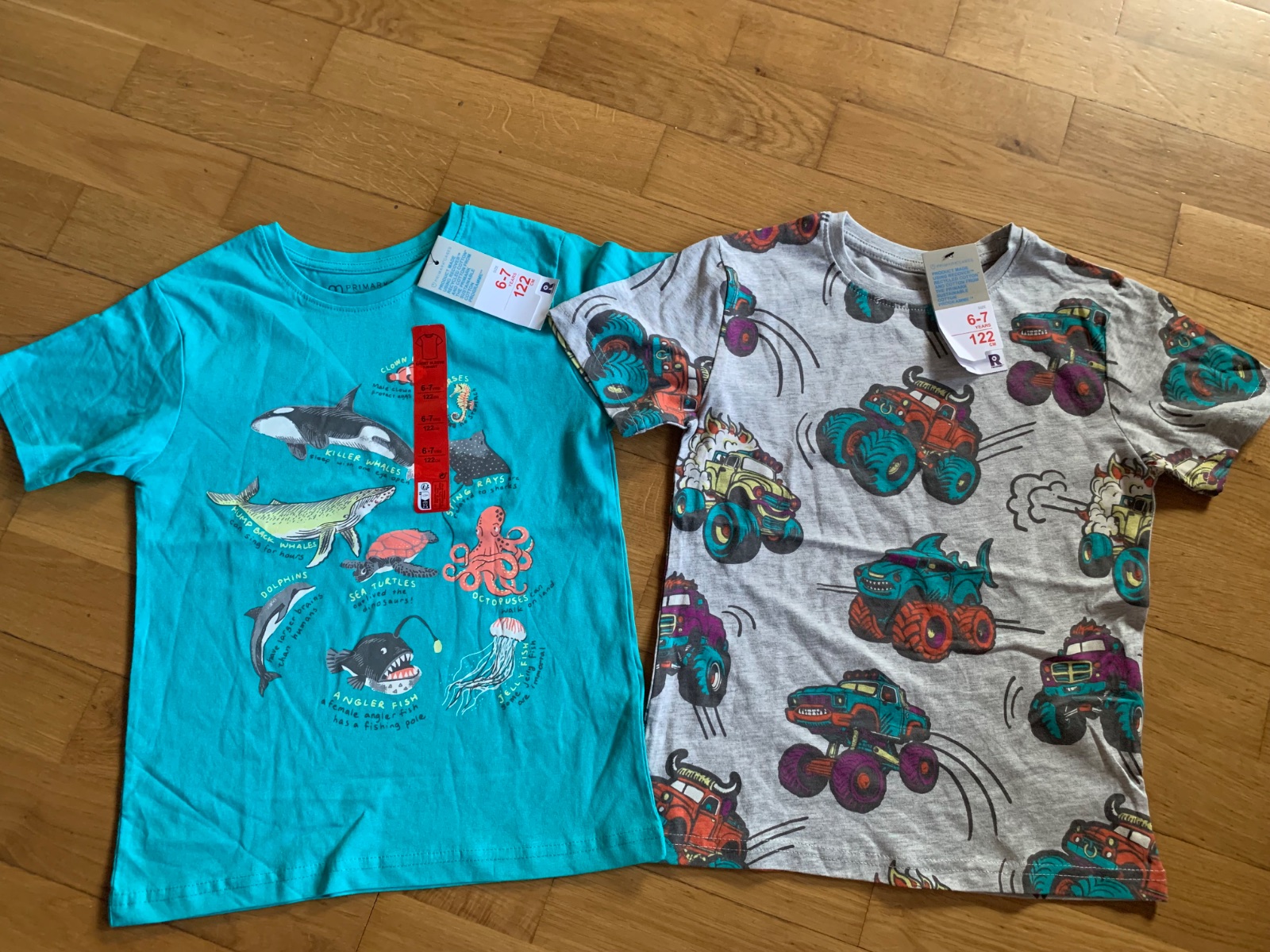 6/7 év (122) Primark póló-2 darab,Új! 1