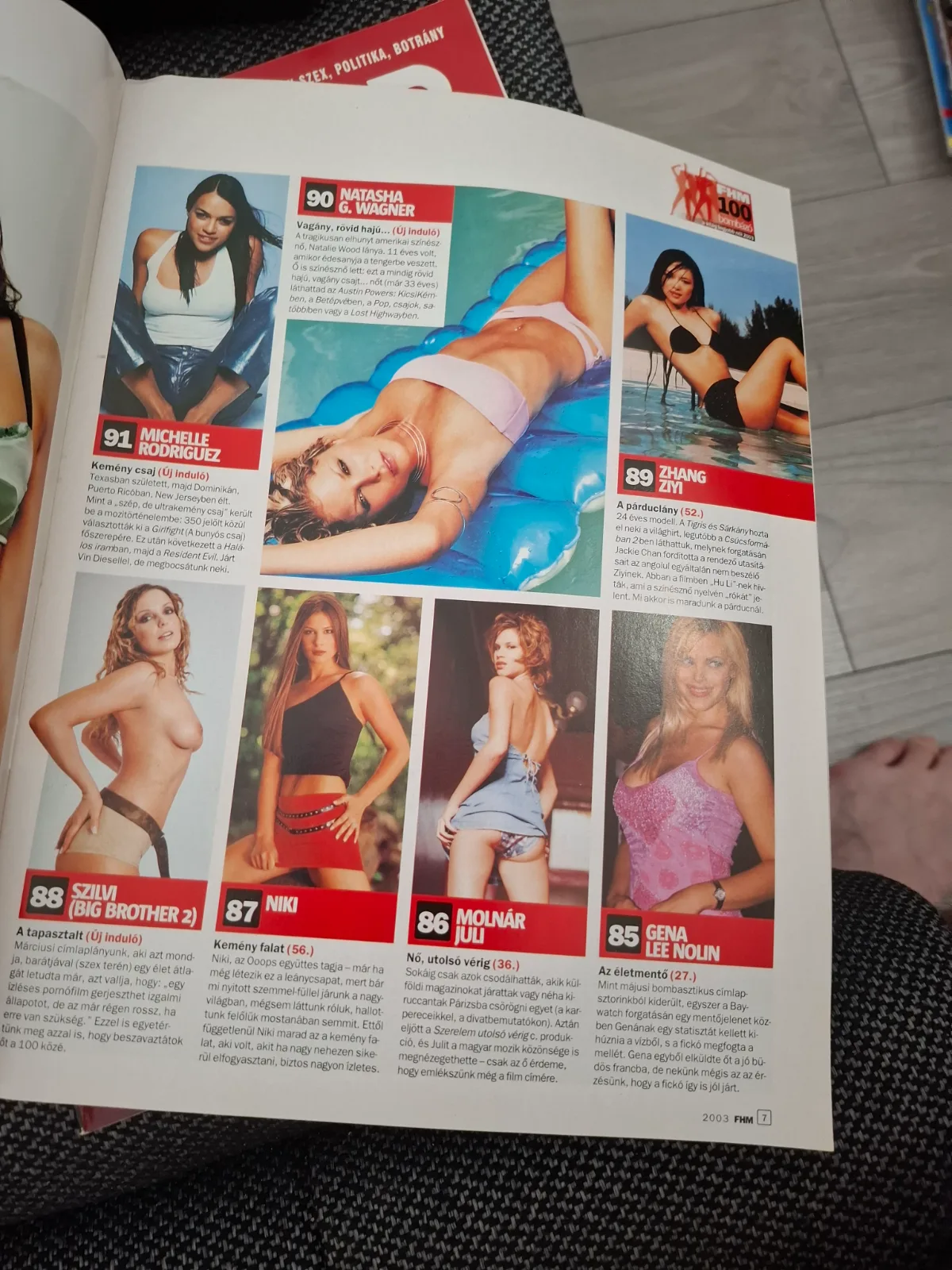 FHM 100 bombázó 2003 magazin 2
