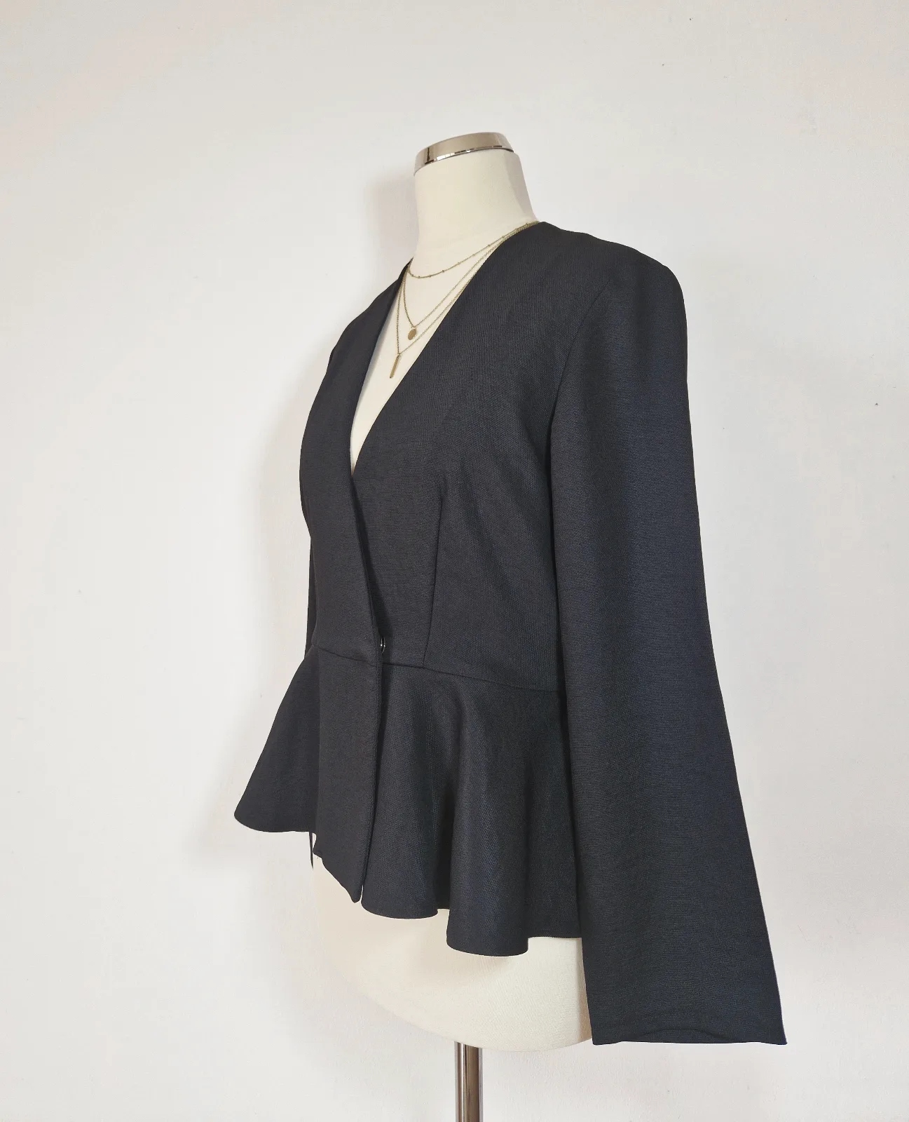 Peplum fekete blézer 2