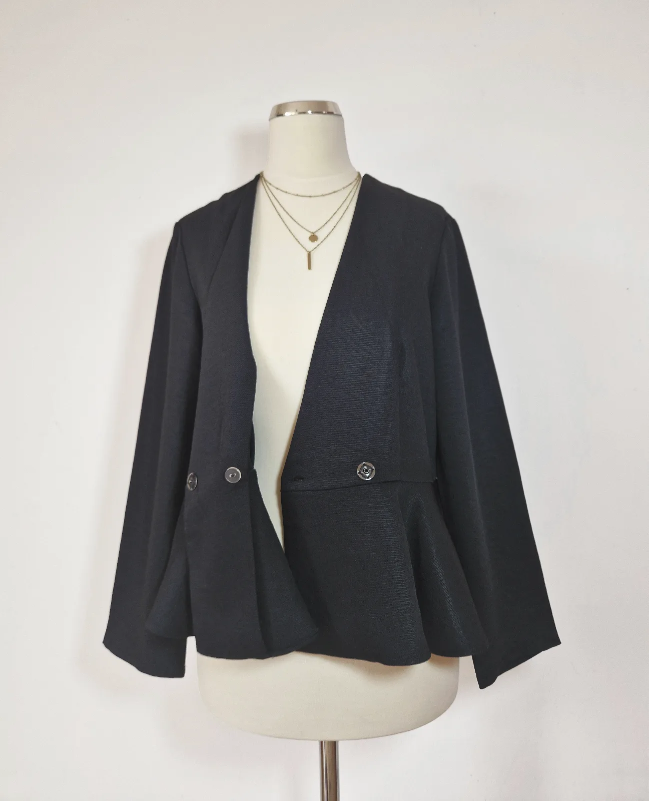 Peplum fekete blézer 4