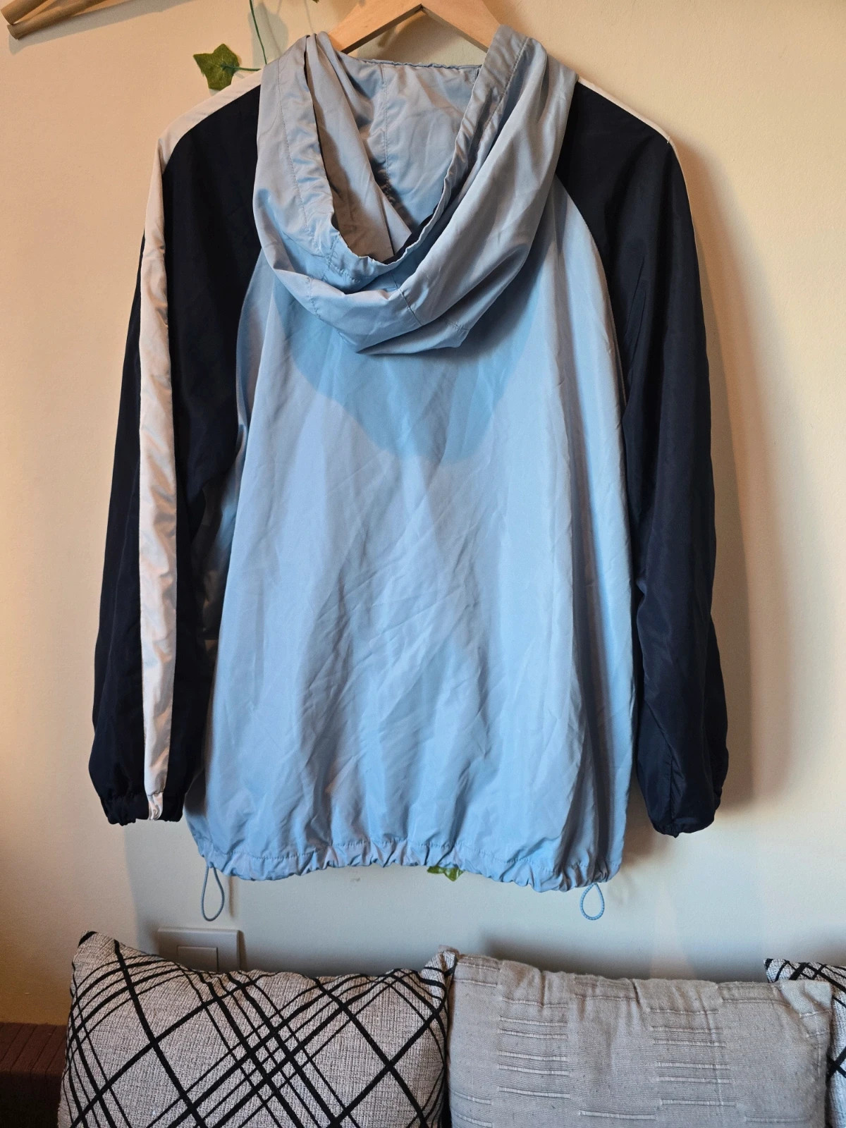 Chaqueta tipo cortavientos oversize azul de Bershka-talla Xs/S-Y2K retro! 2