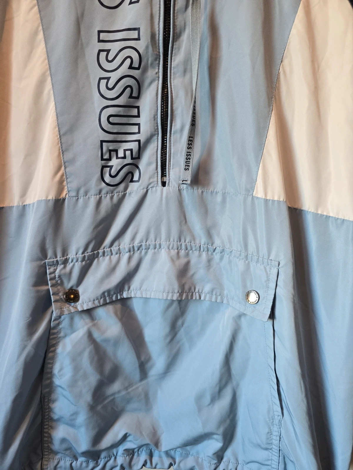 Chaqueta tipo cortavientos oversize azul de Bershka-talla Xs/S-Y2K retro! 3