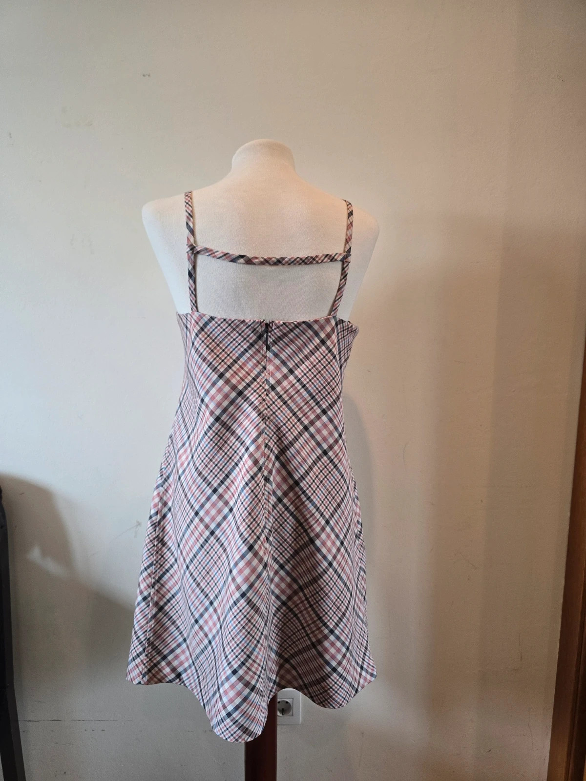 Vestido cuadros rosa de Mango-talla L 2