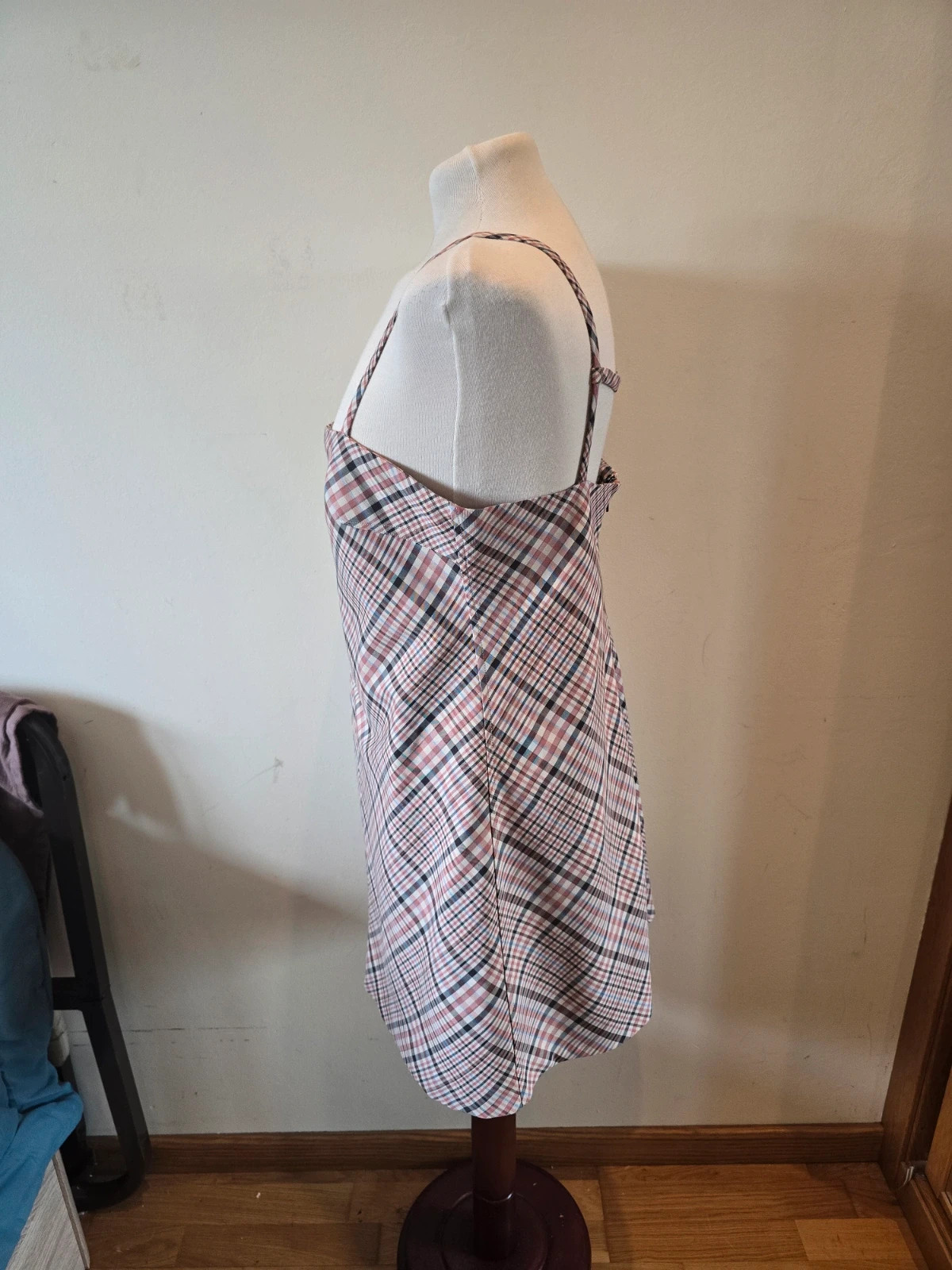 Vestido cuadros rosa de Mango-talla L 4