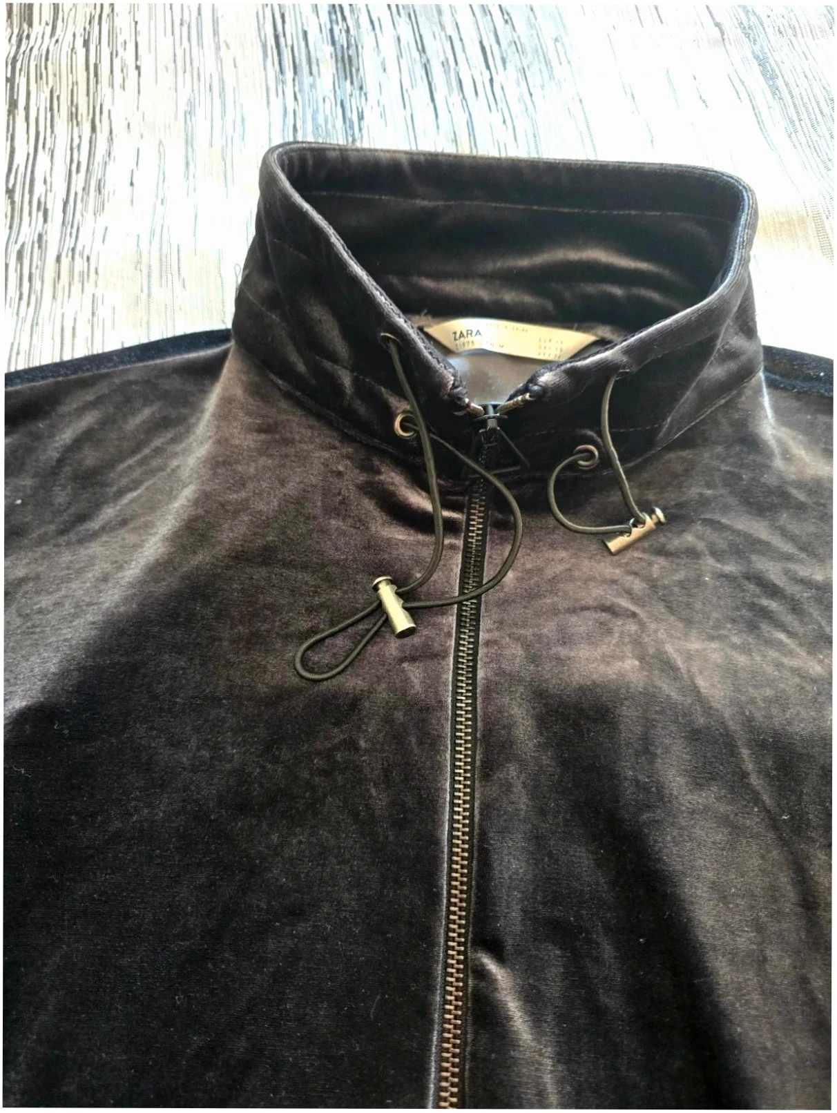 Sudadera de terciopelo/velour de Zara oversize-talla XS 4