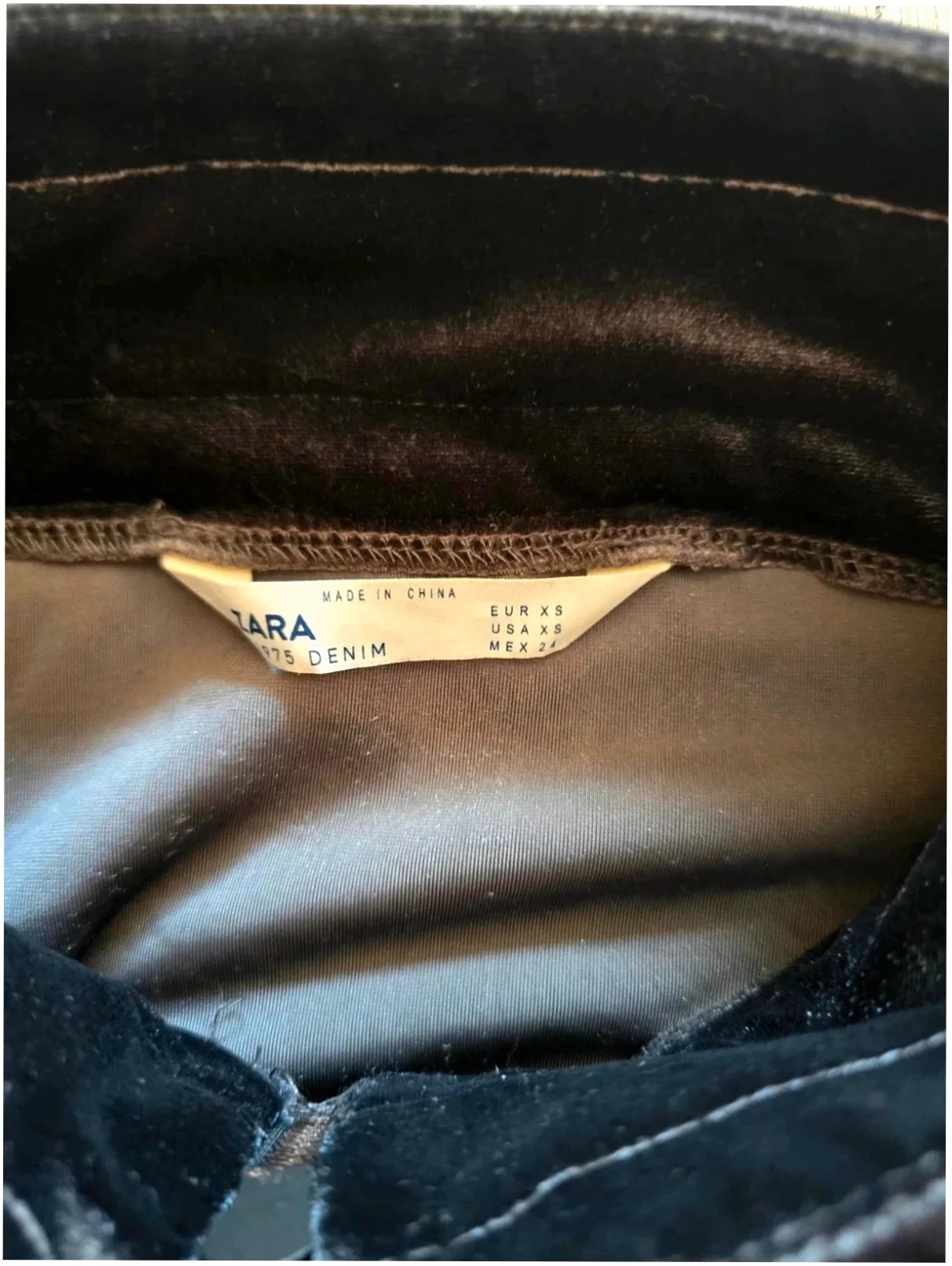 Sudadera de terciopelo/velour de Zara oversize-talla XS 3