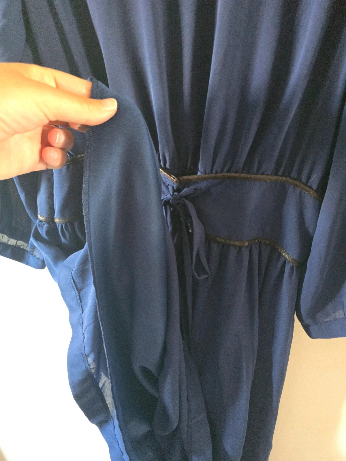 Vestido corto azul marino Amichi (Talla S) - Con forro y lazo regulable 4