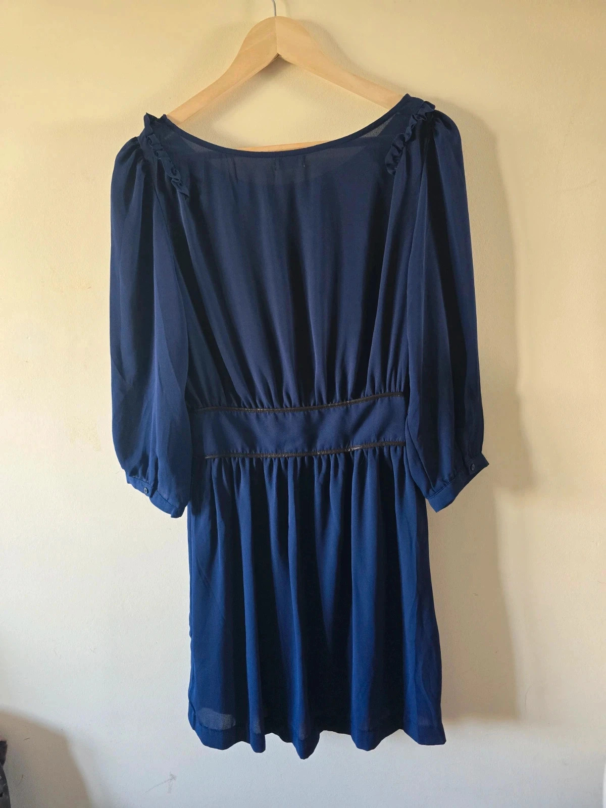 Vestido corto azul marino Amichi (Talla S) - Con forro y lazo regulable 2