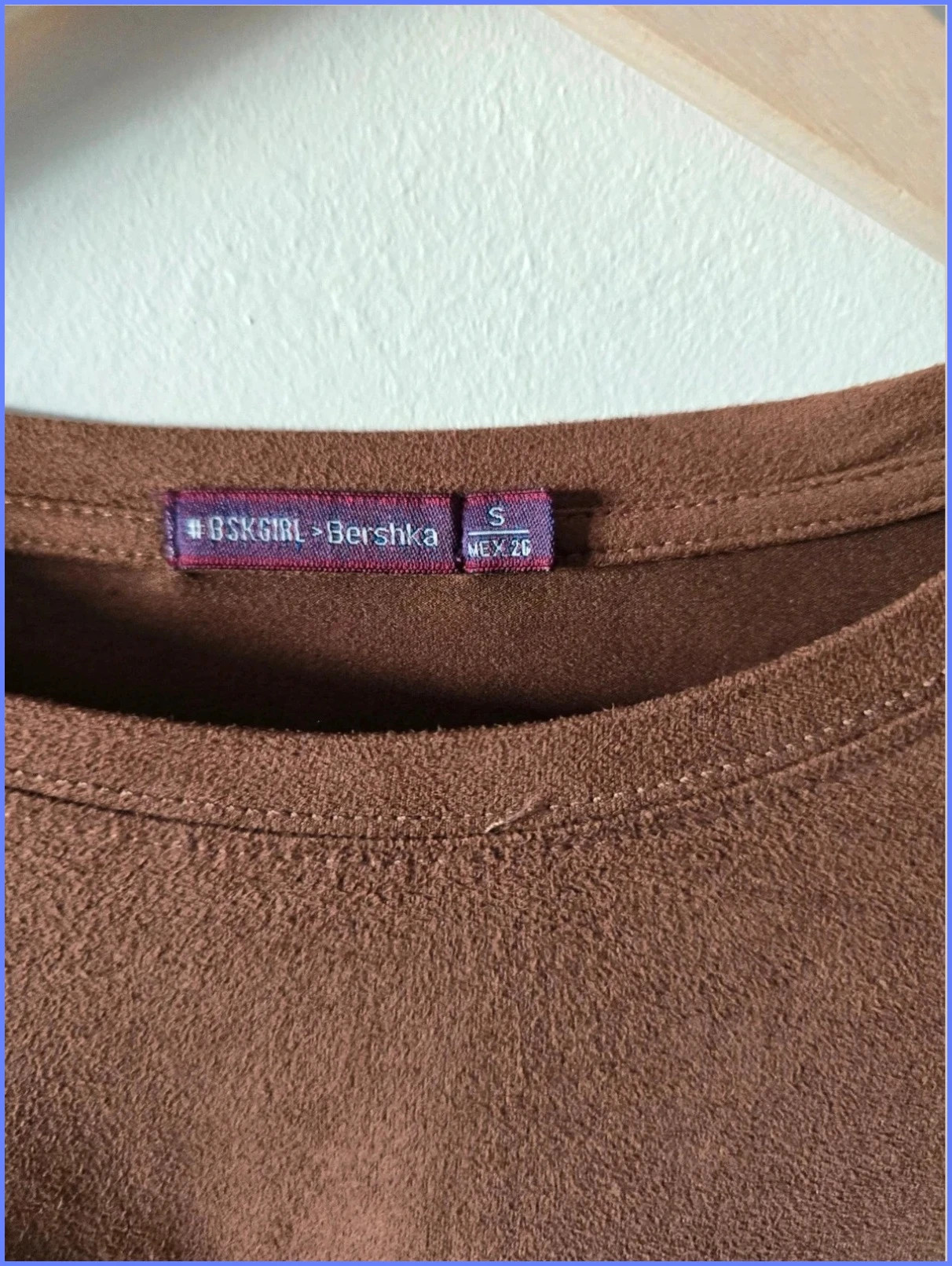 Top antelina marrón troquelado Bershka Talla S (36) - Estilo Boho / Folk 4
