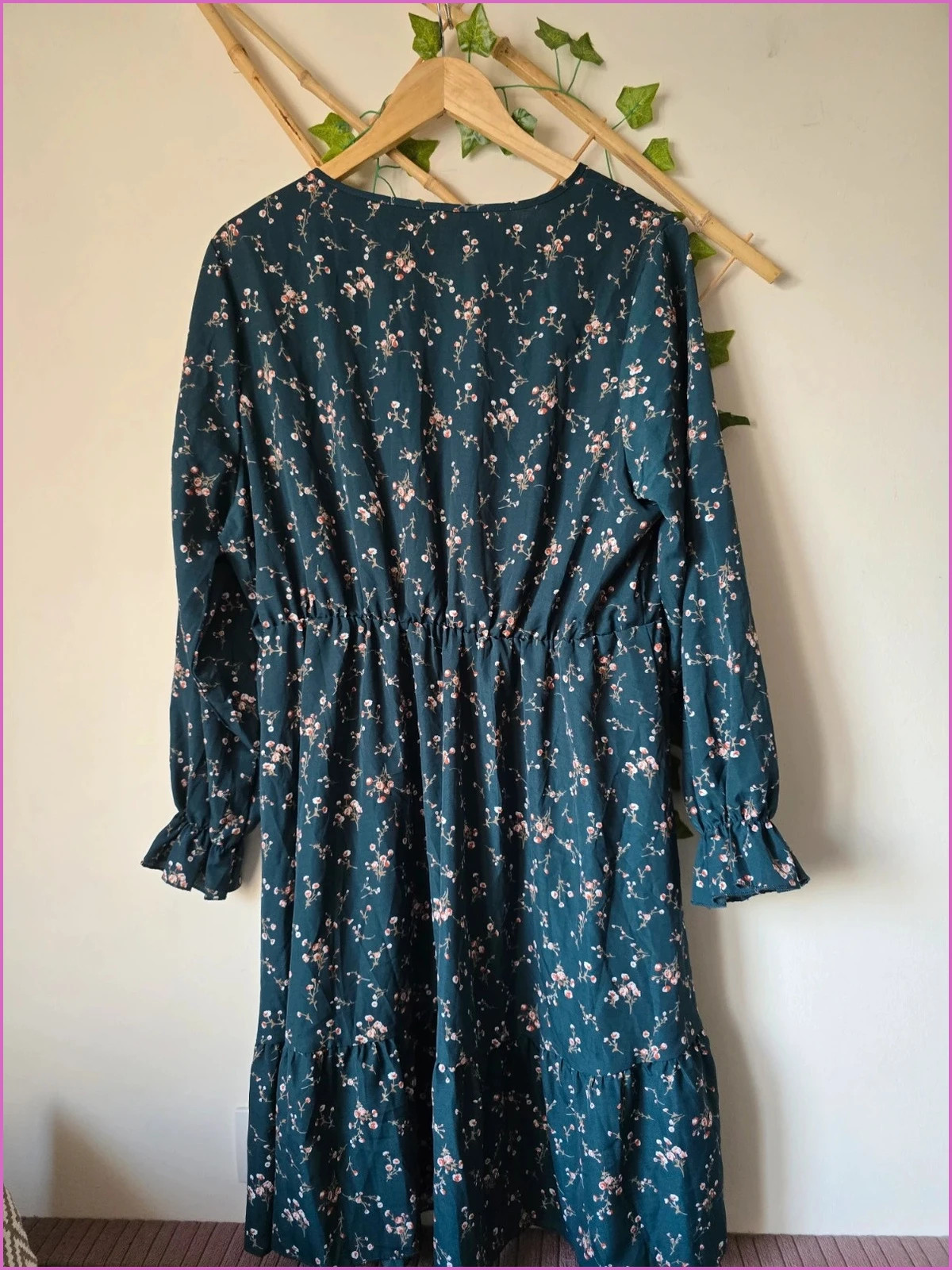 Vestido floral verde azulado de Shein .Nuevo 3