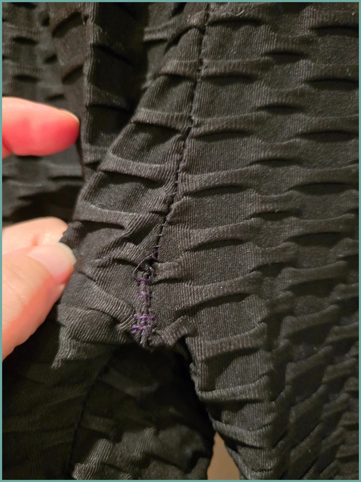 Leggings Push Up Negros - Textura de Panal - 3