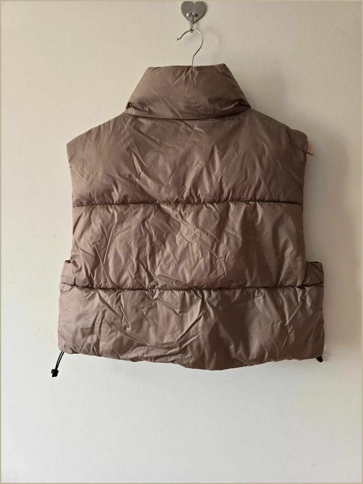 Chaleco acolchado cropped visón / marrón Pull&Bear - Talla M 2
