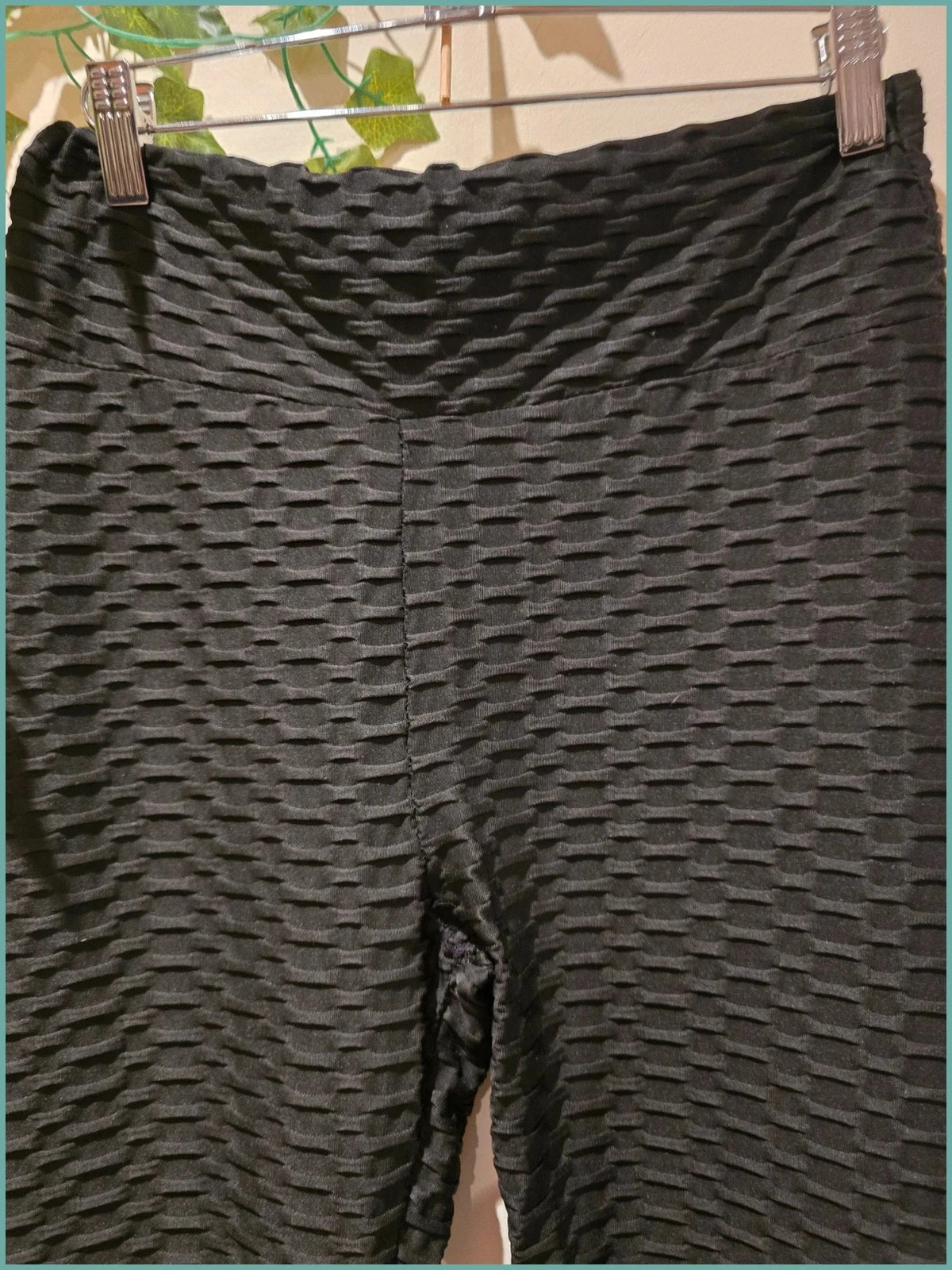 Leggings Push Up Negros - Textura de Panal - 4